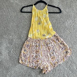 Billabong yellow multi romper